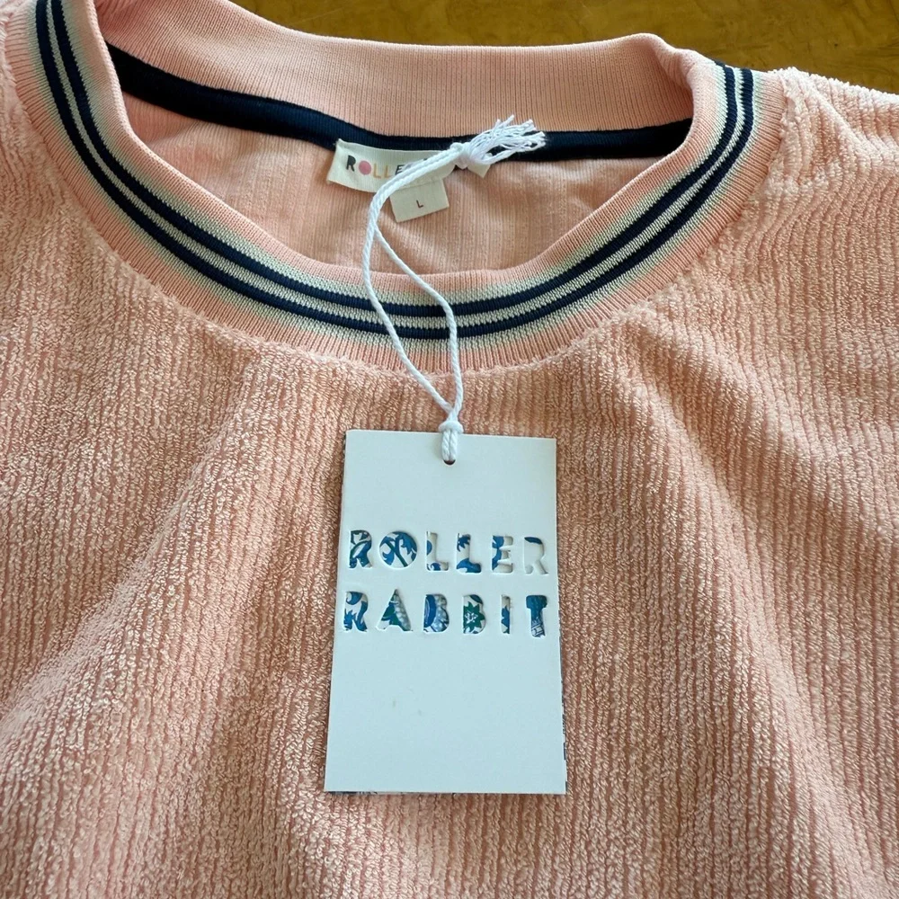 Roller Rabbit Peach Emersyn Sweatshirt & Maja Sweatpants Set Sz Large - Picture 2 of 12